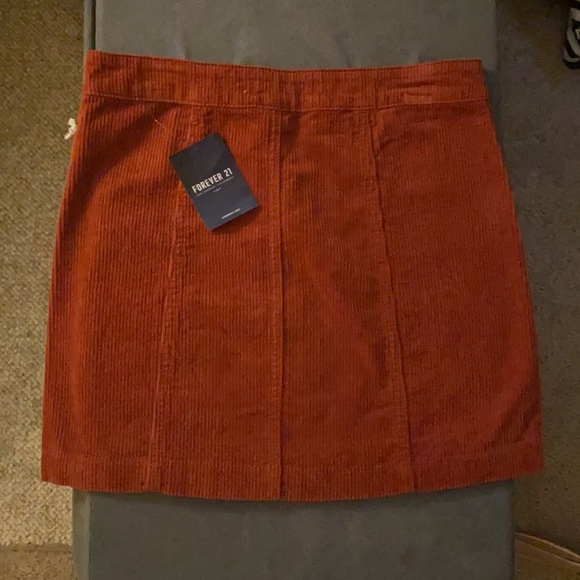 Forever 21 Rust Corduroy Mini Skirt - Picture 2 of 3